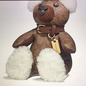 COACH®  Bear Bag Charm In Signature Canvas